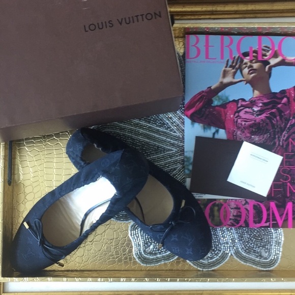 LV Monogram Denim Flats (Authentic) - Picture 6 of 6